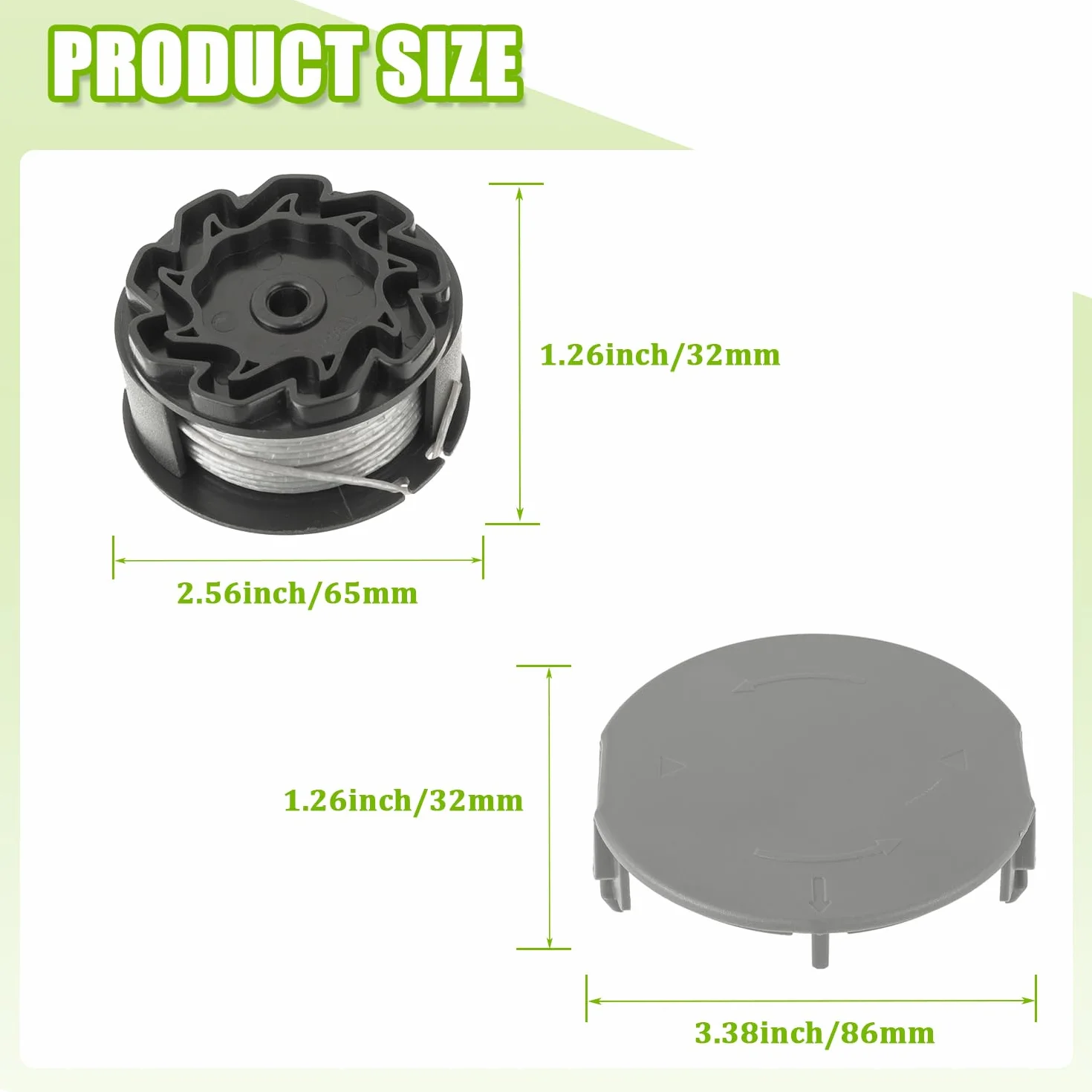 Bobina di filo decespugliatore F016800570 per BOSCH UniversalGrassCut 18 18-26 18-260, per bobina di ricambio F016800570 (3 Bobine di filo+1 Copertura Bobina)