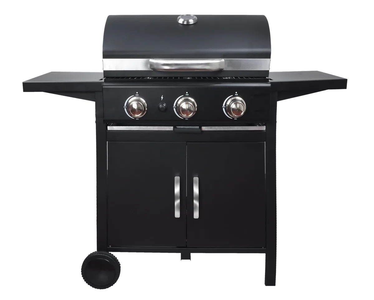 Black X3 Barbecue a GAS 3 Fuochi 127x58x103cm