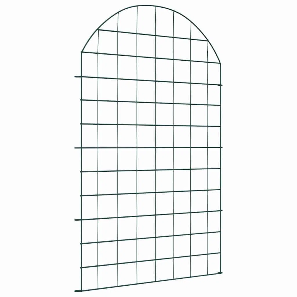 Recinzione esterna Set di recinzione da giardino, 8 pezzi, verde 50 x 80 cm, in acciaio, barriera di protezione per animali cani, decorazione per prato, cortile, giardino, aiuola e terrazza LH1A