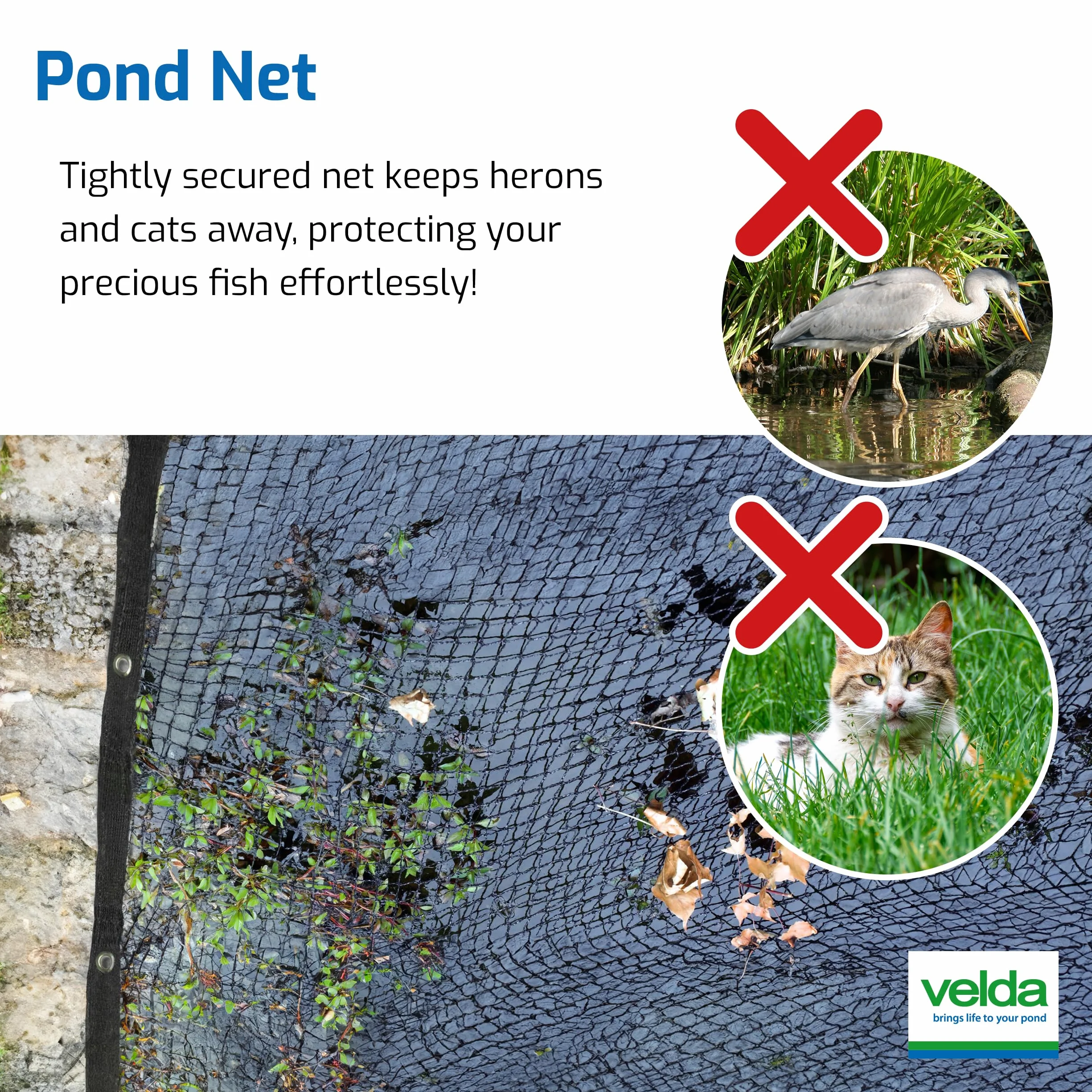 VELDA Rete per laghetto a maglia fine, 2 x 3 m, rete di protezione per uccelli a maglia stretta, a maglia fine, per laghetto, copertura in rete, rete per piscina a maglia fine, per copertura stagno