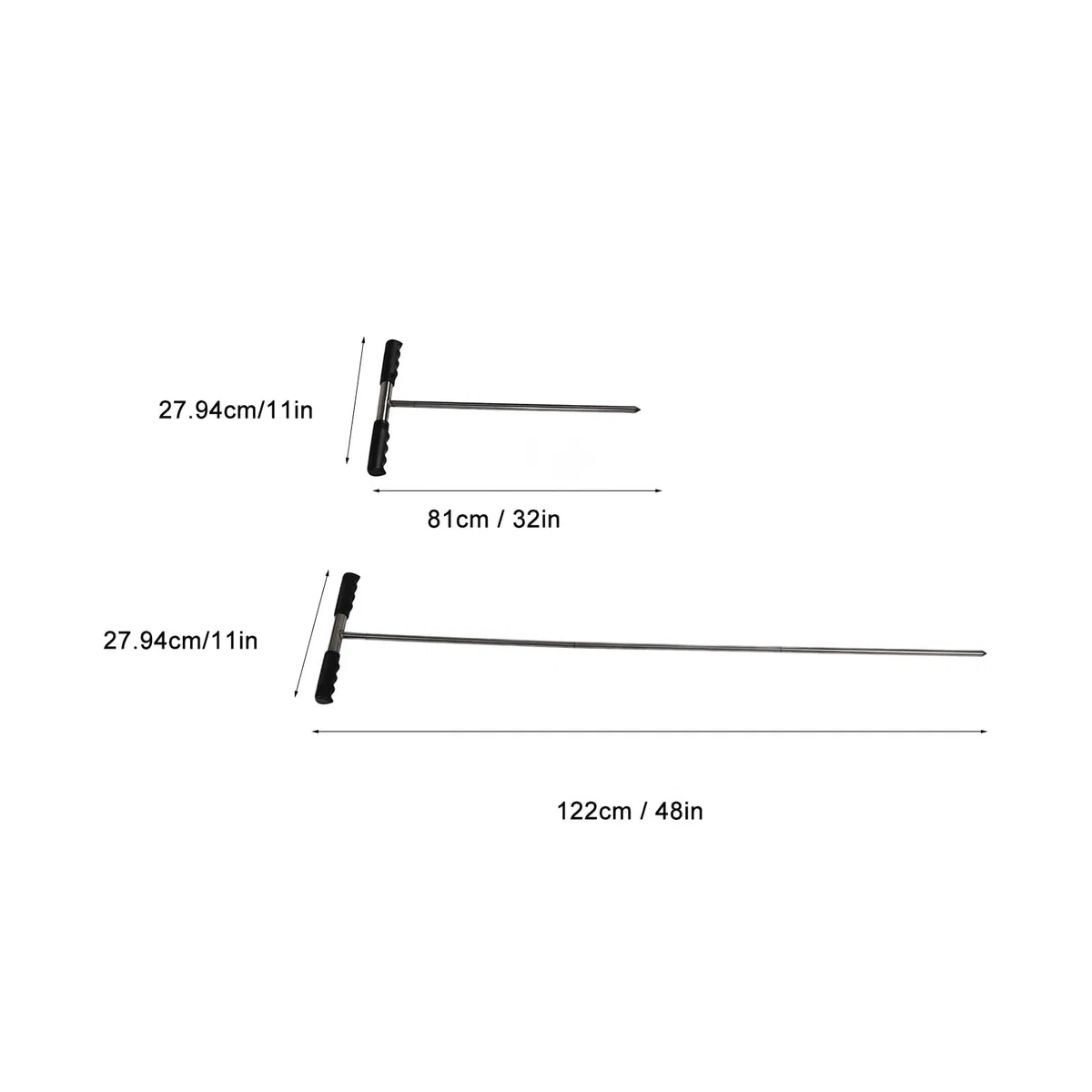 TOPINCN Sonde per Campionamento del Terreno, Set di Strumenti per Asta Sonda per Campionatore del Terreno con Impugnatura a T, Punta Regolabile in Acciaio Inossidabile, Strumento per