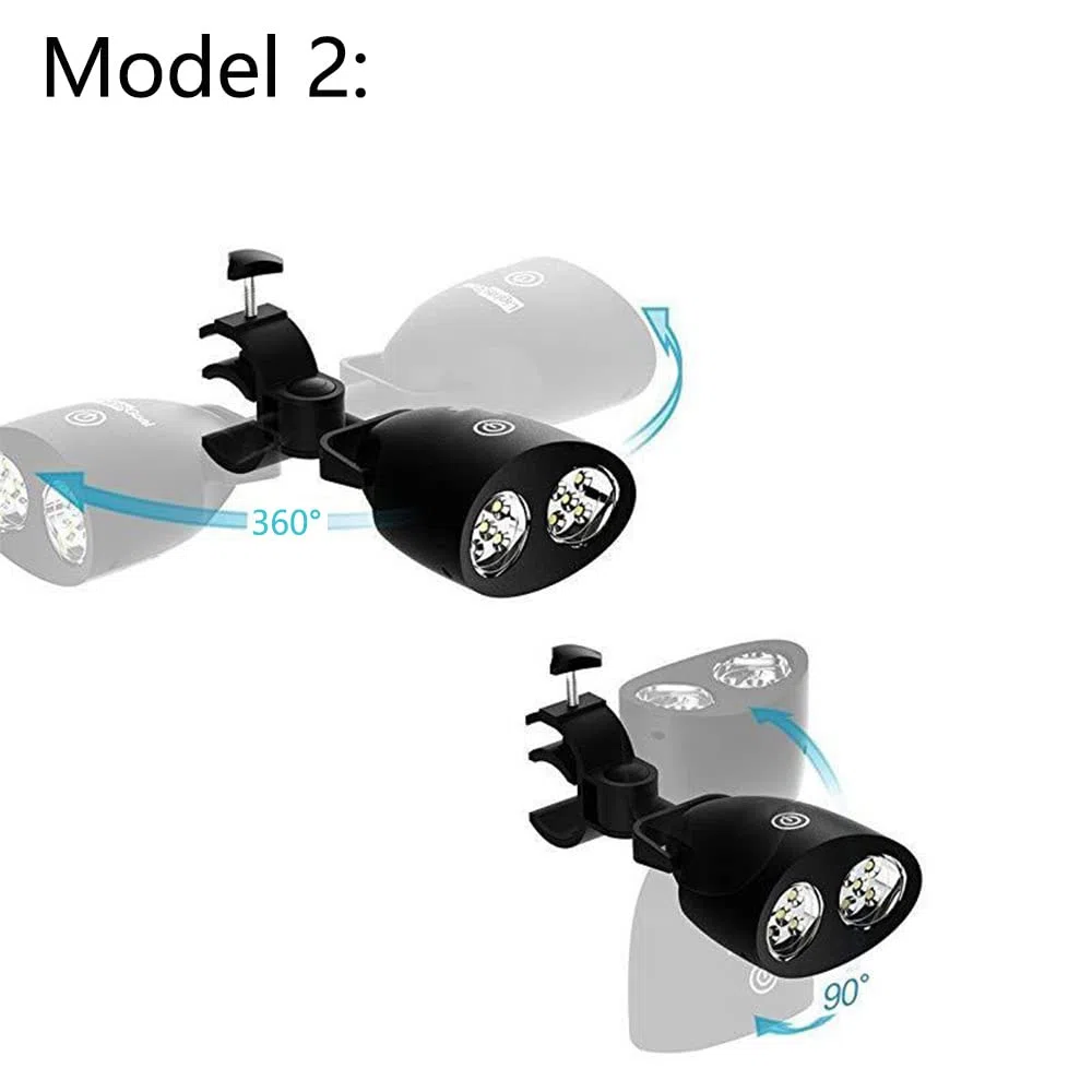 SEIWEI Lampada a LED per barbecue, orientabile a 180/360 gradi, con 10 luci LED, per barbecue, 100 lm, con sensore touch, interruttore per illuminazione per barbecue