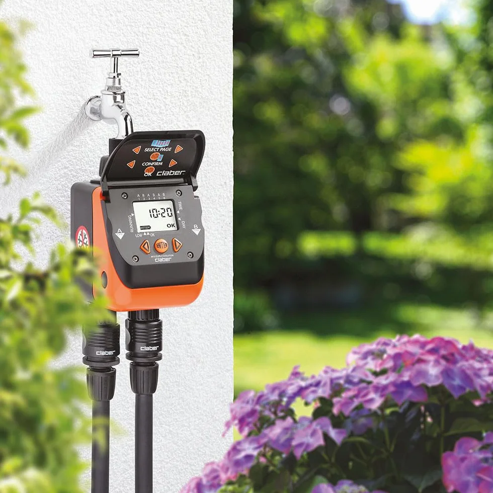 Claber Aquadue Duplo Evolution, programmatore a rubinetto a due vie