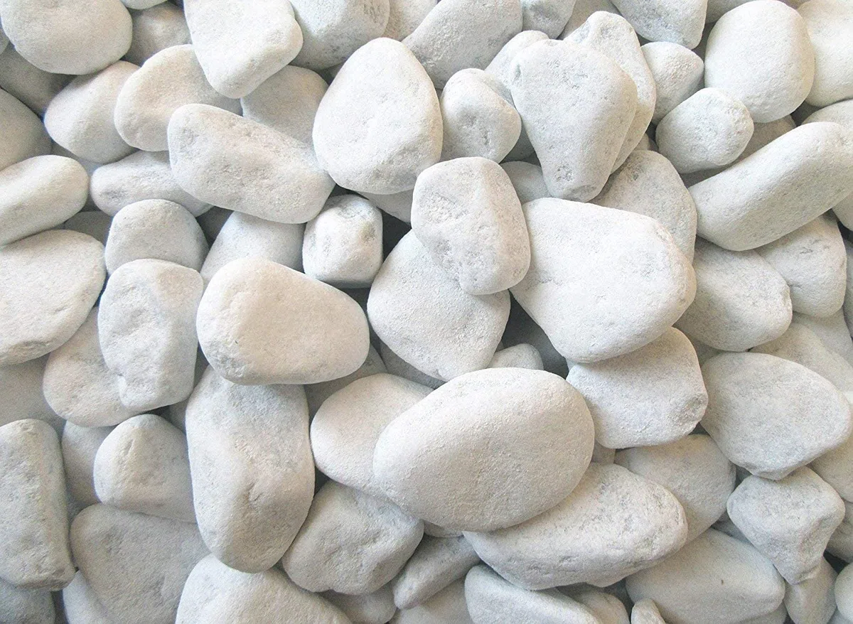 CIOTTOLI di Marmo Ultra Bianchi 20 kg Sassi Giardino -Varie Misure (25/40)