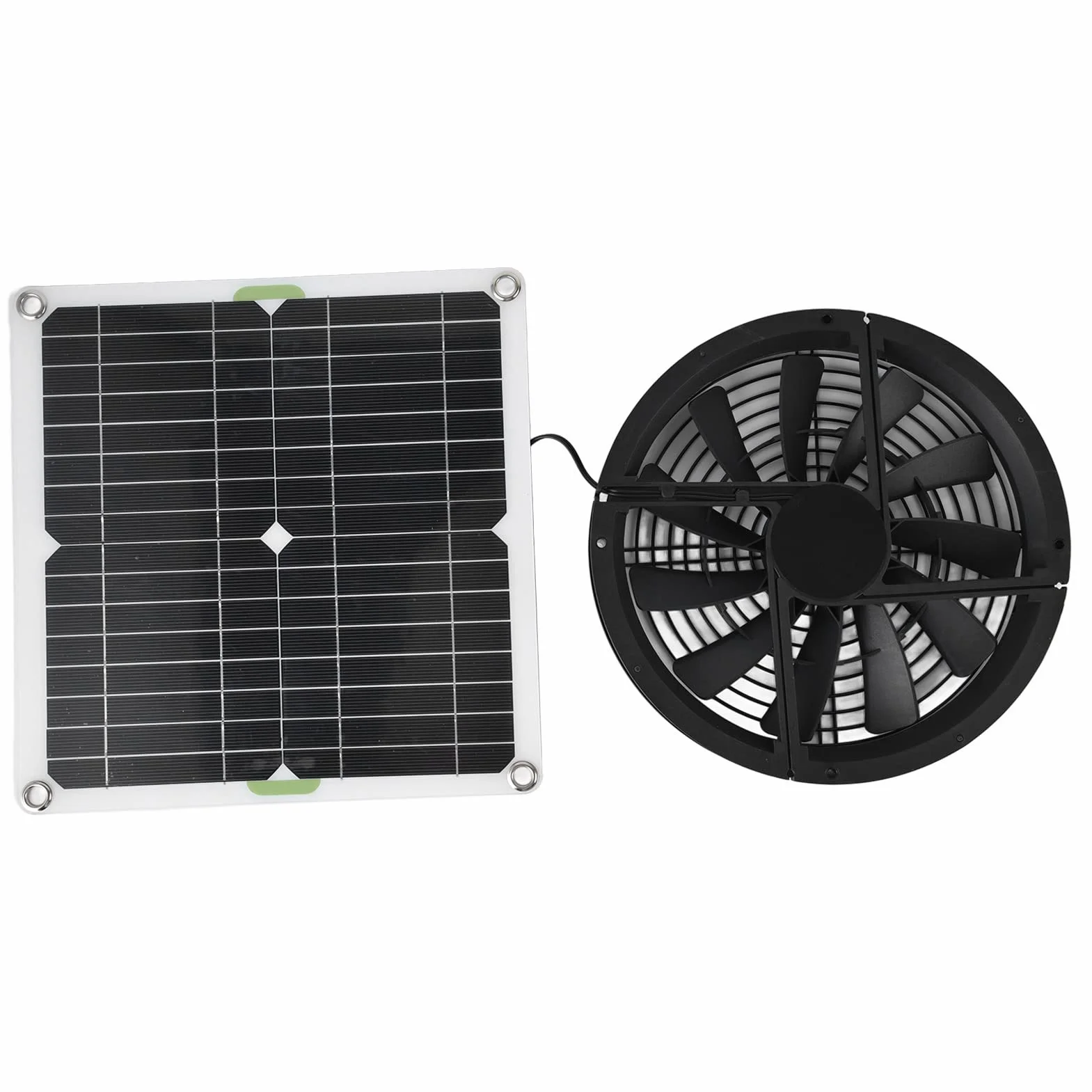 Set di Ventilatori Solari per Serra con Pannello Solare, Impermeabile, Ventilatore di Scarico ad Energia Solare per Mini Capannone