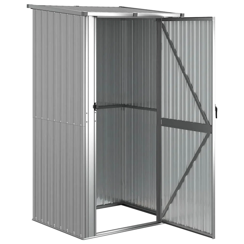 vidaXL Capanno da Giardino Grigio 118,5x97x209,5 cm in Acciaio Zincato