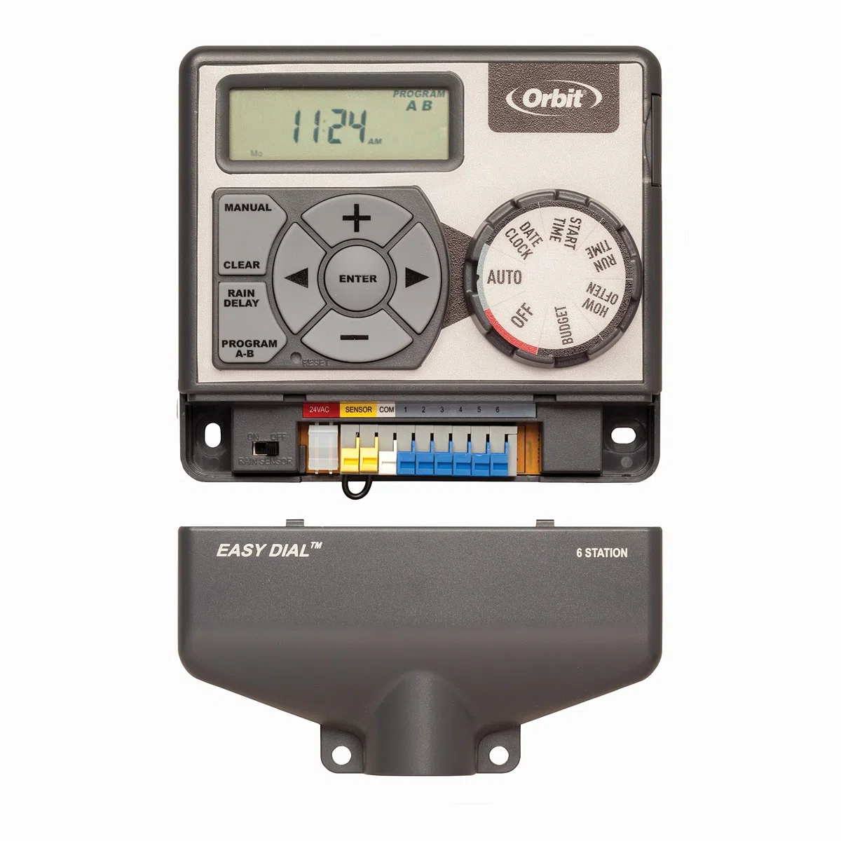 Orbit 28966 Easy Dial 6-Station Indoor Irrigatore Controller Grigio