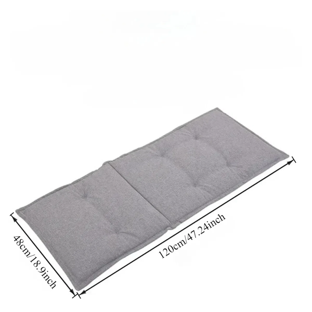Cuscini Sedie Cuscini lunghi 48x120 cm Sedia reclinabile a dondolo pieghevole Divano con schienale alto for lettino da giardino Tappetino Cuscino Per Sedia A Dondolo(Gray)