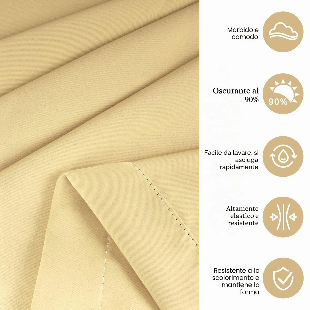 Tende Per Gazebo Esterno Impermeabile, Antivento, Antipolvere e Resistente Ai Raggi UV, 132x215 cm, Per Pergolati E Finestre (Beige x1 Pezzo)