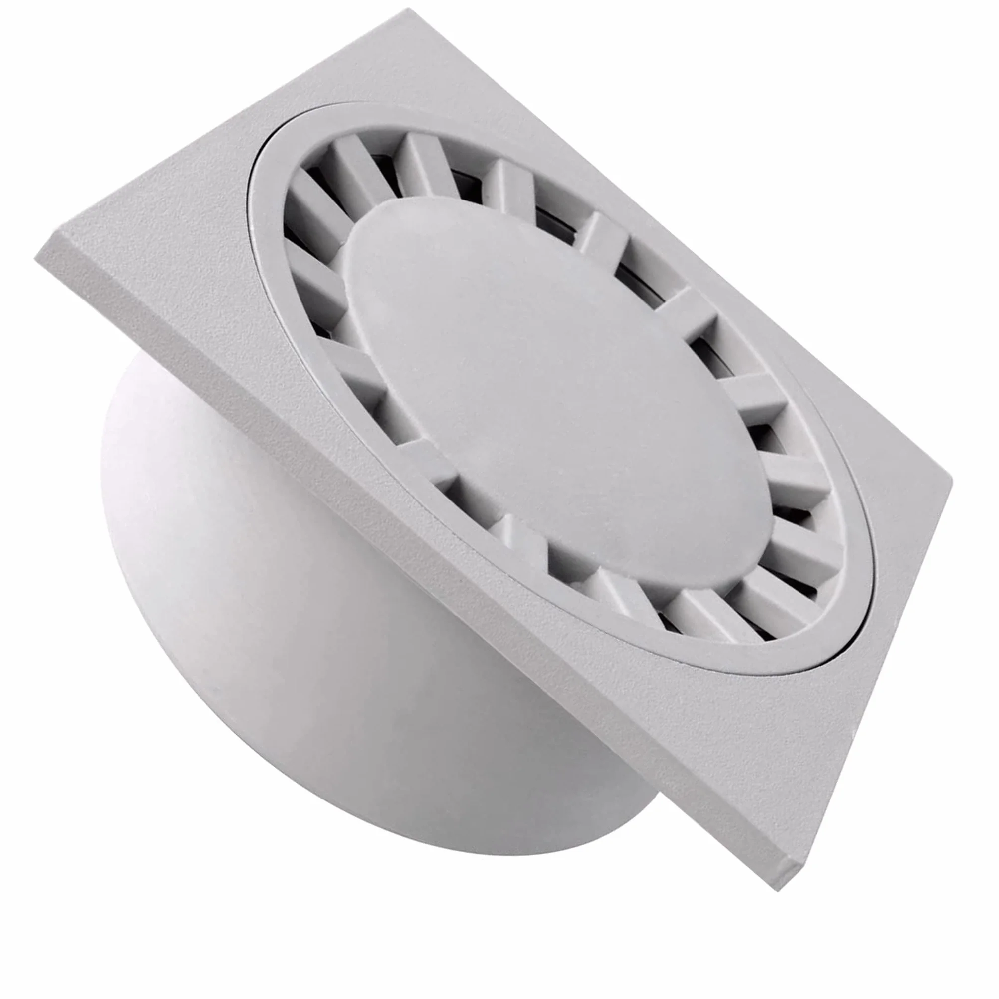 BricoLoco.com Lavabo Bricoloco Syphonic, Scarico Verticale, per terrazzo ed Esterno, in PVC, con griglia Removibile (15 x 15 cm)