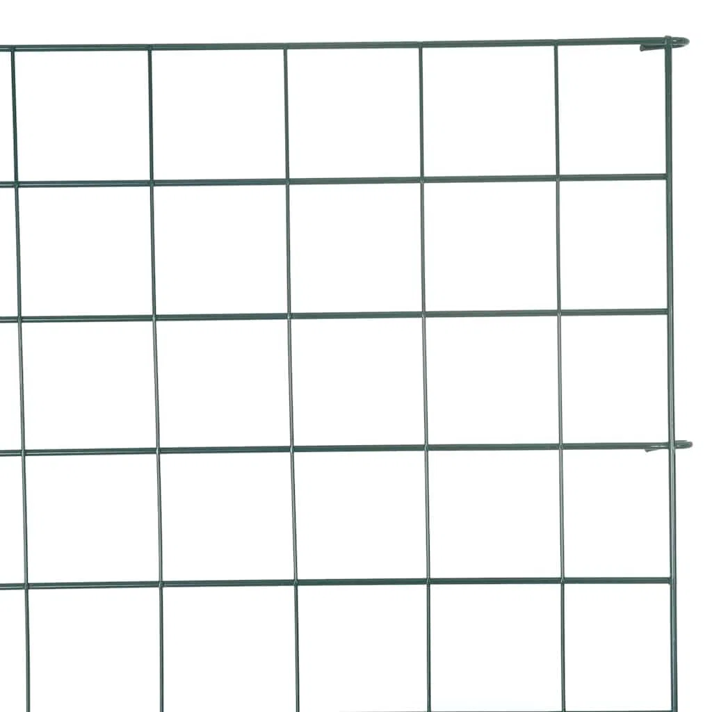 Set di 8 recinzioni per stagno, verde, 50 x 80 cm, robusto recinto da giardino in acciaio per bordo stagno, giardino e terrazza, durevole