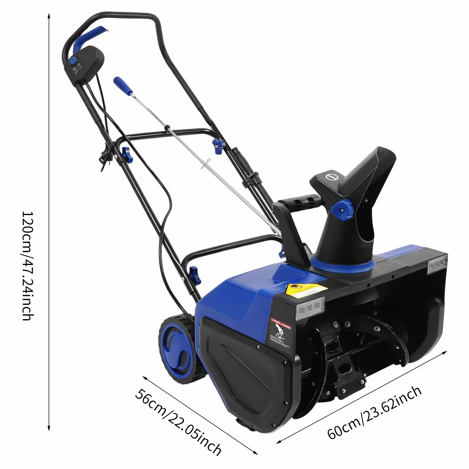 Spazzaneve elettrico per giardino, pulizia invernale, 1800 W, 3500 giri/min, 32 cm, larghezza 8 m, distanza di lancio, adatto per strade, giardini e parchi giochi (2400 W)