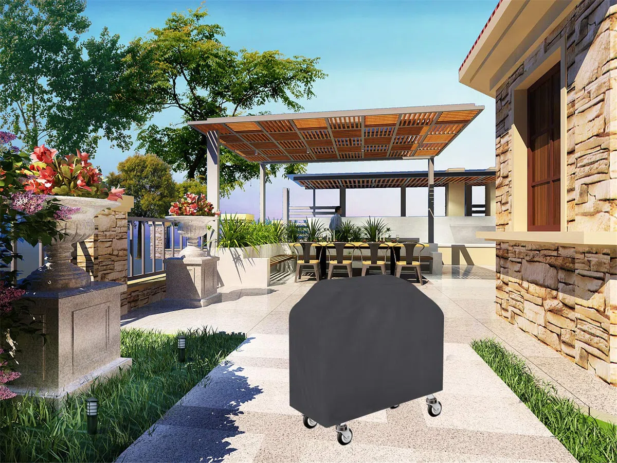 Copertura Barbecue Impermeabile Telo Copri Barbecue Protettivo per BBQ Grill Anti Pioggia Polvere Sole Neve 190X71X117cm