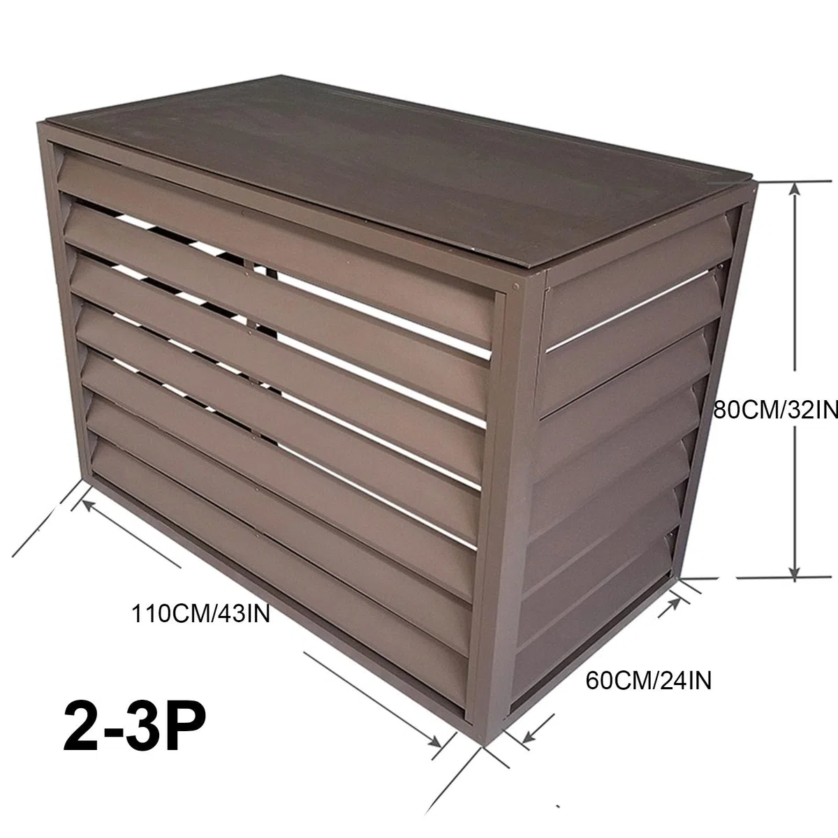 Protezione per unità AC da esterni, recinzione in alluminio resistente alle intemperie e copertura per pompa di calore per casa/azienda, facile installazione, ioni e protezione sicura per