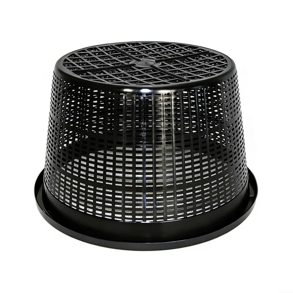 Contenitore per piante acquatiche per il controllo delle radici dello stagno, 21,6 cm, rotondo, a rete, nero (5 pezzi)