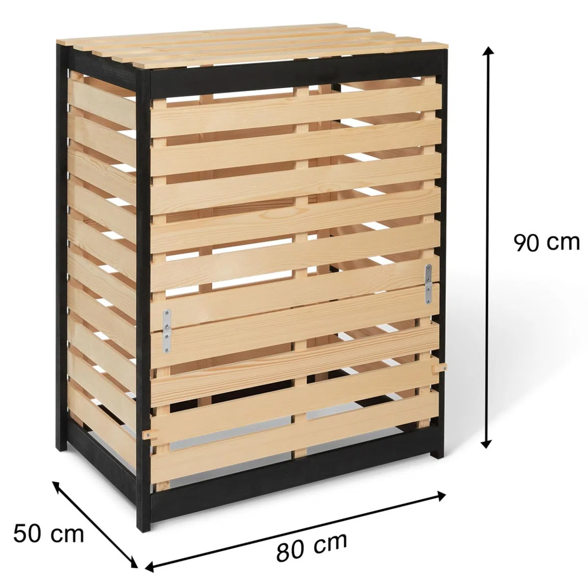 IDMarket - Compostiera da giardino in legno 360 L