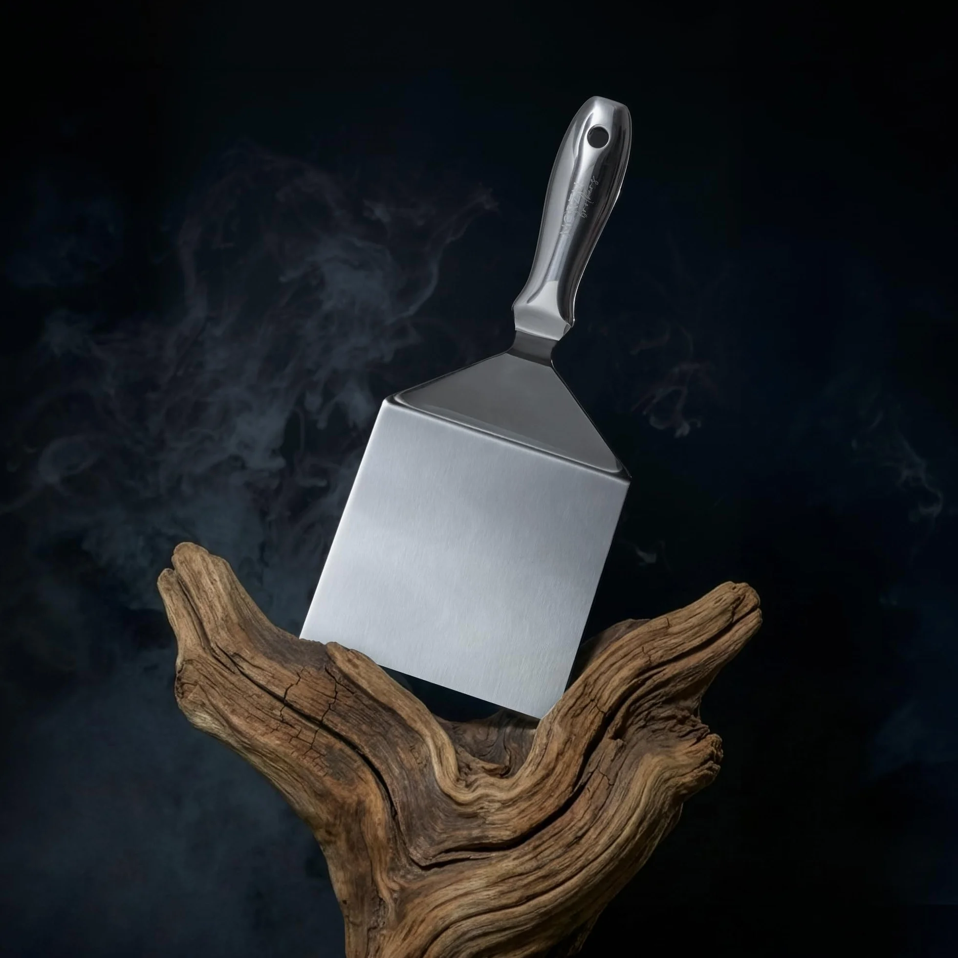 Spatola Piastra Acciaio Inox – Spatola Cucina Grande Flessibile con Gradiente e Finitura a Specchio, Barbecue BBQ, Griglia, Teppanyaki, Lavabile Lavastoviglie, Cert. Alimentare, Garanzia 10 Anni