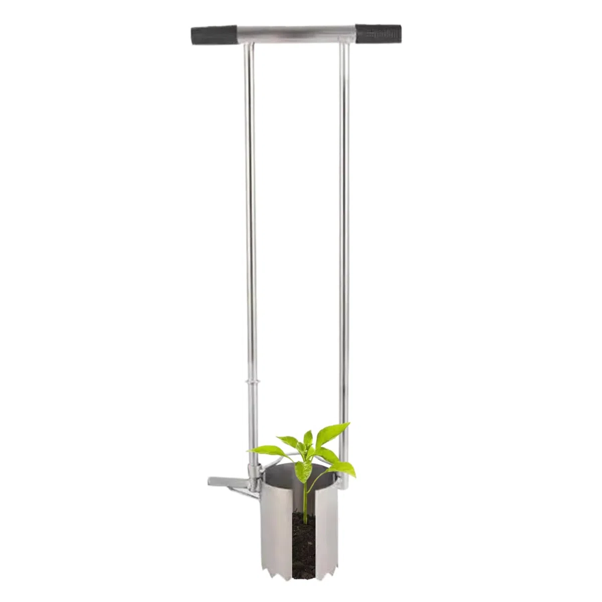 Piantatrice manuale a manico lungo | Attrezzo da giardino per bulbi di | fiori, aglio, cipolle | Trapiantatore ergonomico di bulbi da giardinaggio | Piantagione facile e