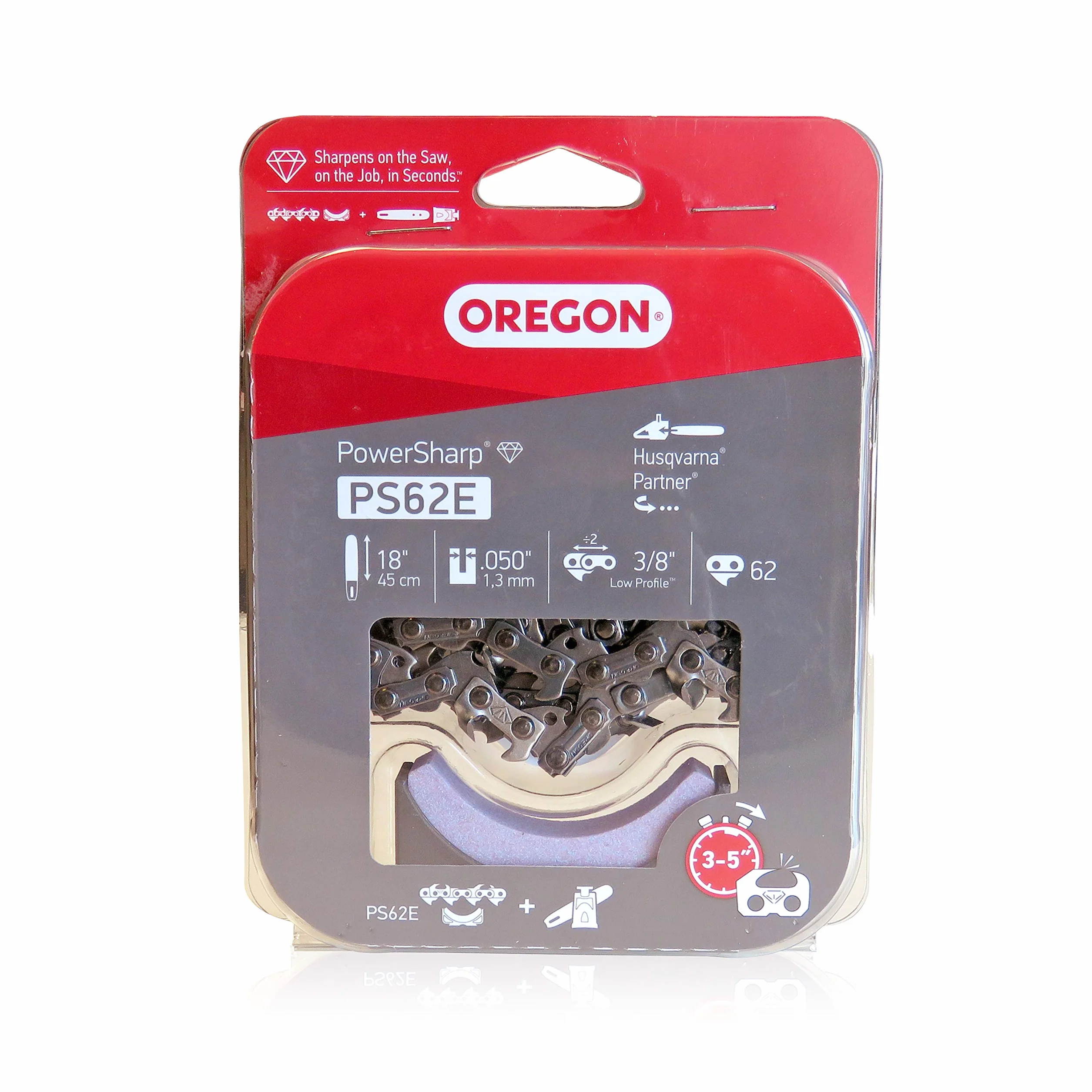 Oregon PS62E - Catena a 62 denti per motosega con cote