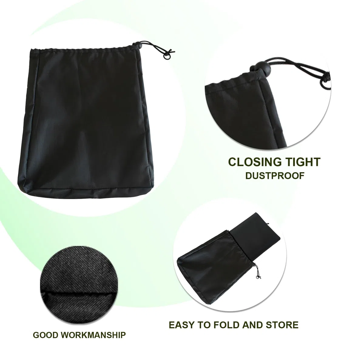 Coperture per Mobili da Giardino 90x60x80cm,420D Oxford Copertura Tavolo Sedie Esterno Impermeabile,Telo Copri Protezione Set Giardino Quadrato,Copertura da Tavolo da Giardino,Nero