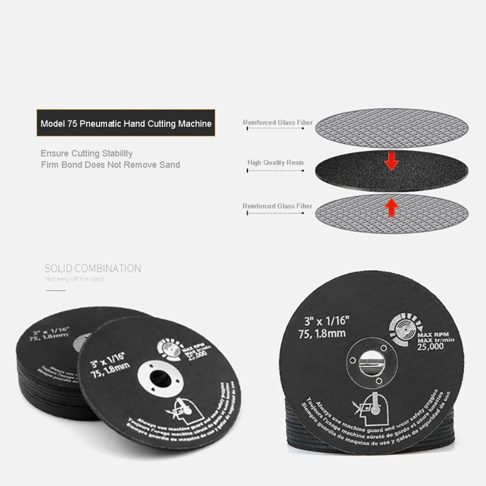 Lama per sega circolare per legno, Dischi da taglio for smerigliatrice, mola abrasiva in resina da 3" e 75 mm, utensili for fresatura, 25 pezzi(30pcs)