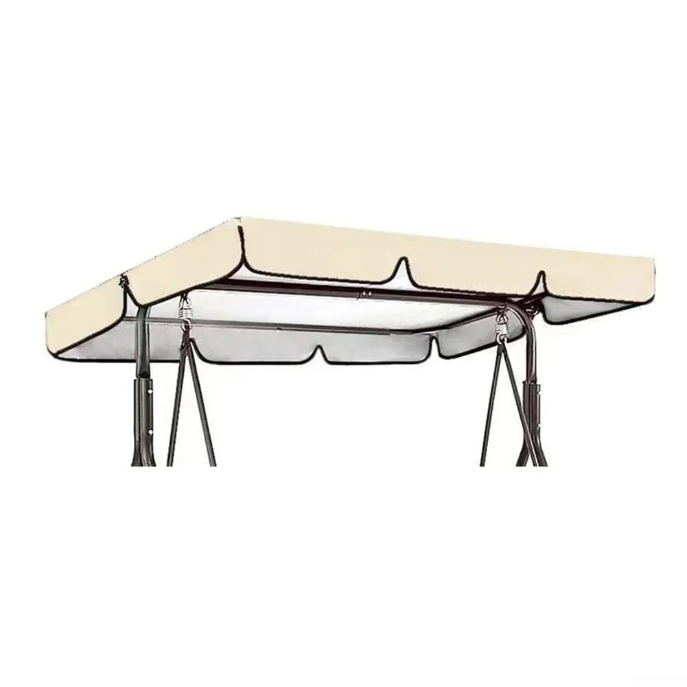 Parasole per dondolo da cortile, impermeabile e antipolvere, impermeabile e antipolvere, per dondolo da giardino, copertura per dondolo da giardino (beige, 195 x 125 x 15 cm)
