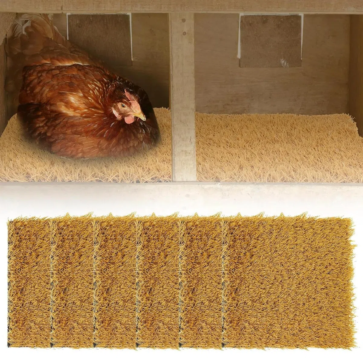 Generico Cuscini Per Galline - 6 Pezzi Lavabili per Galline Ovaiole,Nidi Artificiali per Uccelli da Giardino Fattoria Cortile Esterno e Interno