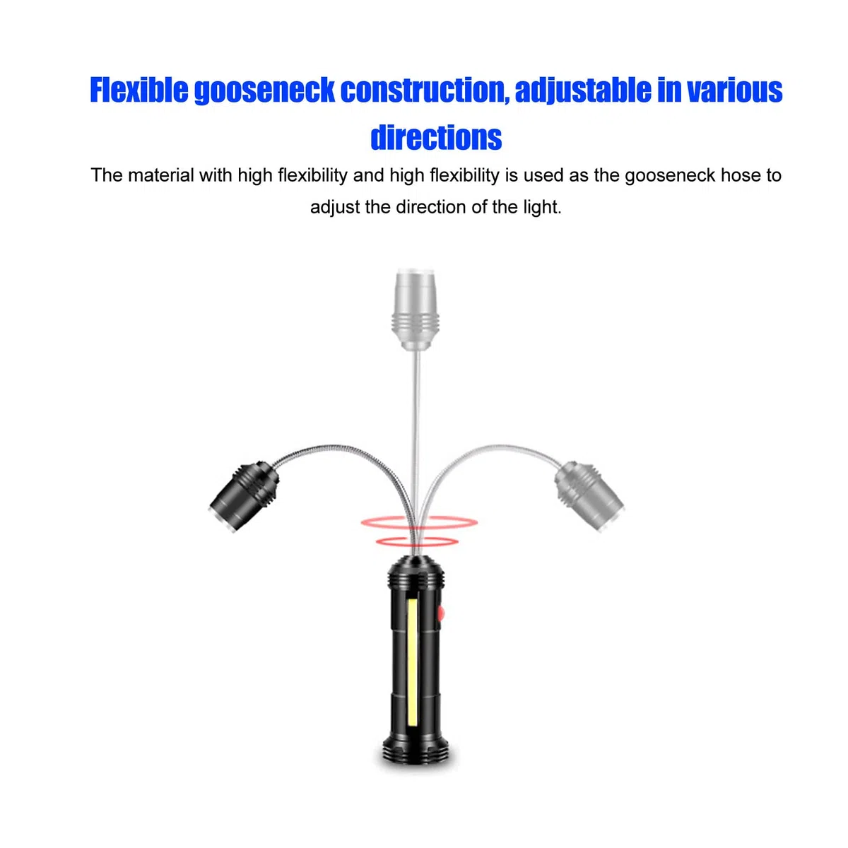 ciciglow Luce per Barbecue con Lampada Laterale, Luce per Barbecue a Collo D'Oca Flessibile, Base Magnetica, Resistente all'Acqua e al Calore, Regali per grigliate per Uomini e Donne