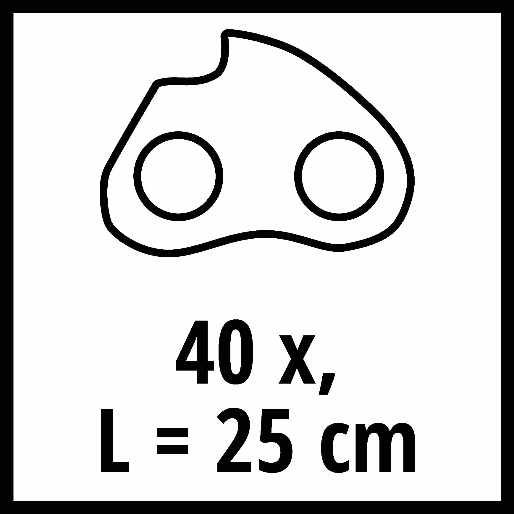 Catena di ricambio originale Einhell da 25 cm (accessorio per motosega, adatto per motosega a batteria Einhell GE-LC 18/25 Li, lunghezza catena 25 cm, 40 maglie di catena)