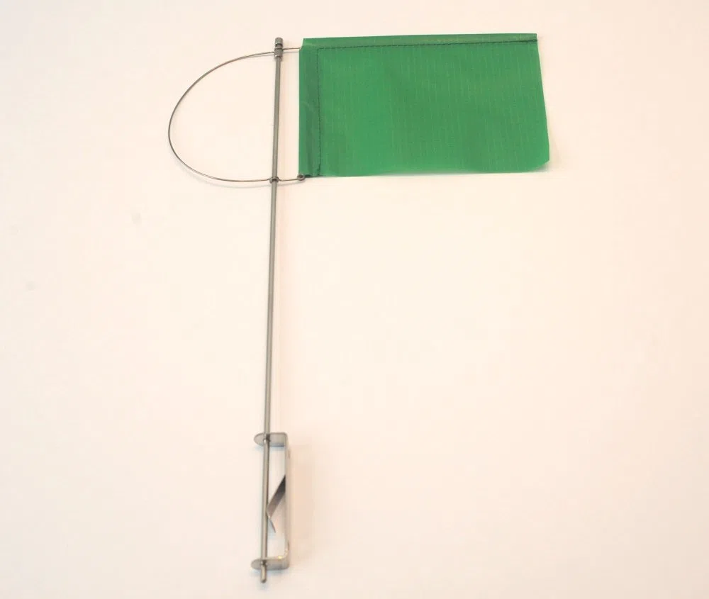 rilevatore vento con supporto laterale e panno, verde, 100 mm