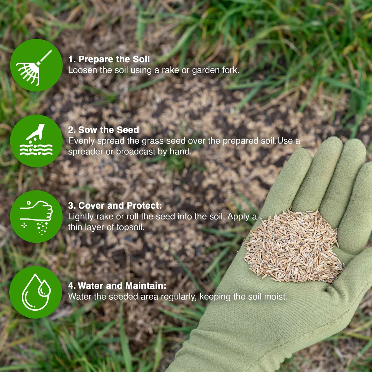 GroundMaster Shady Premium Dark è un seme di erba di qualità per prati di varie dimensioni.