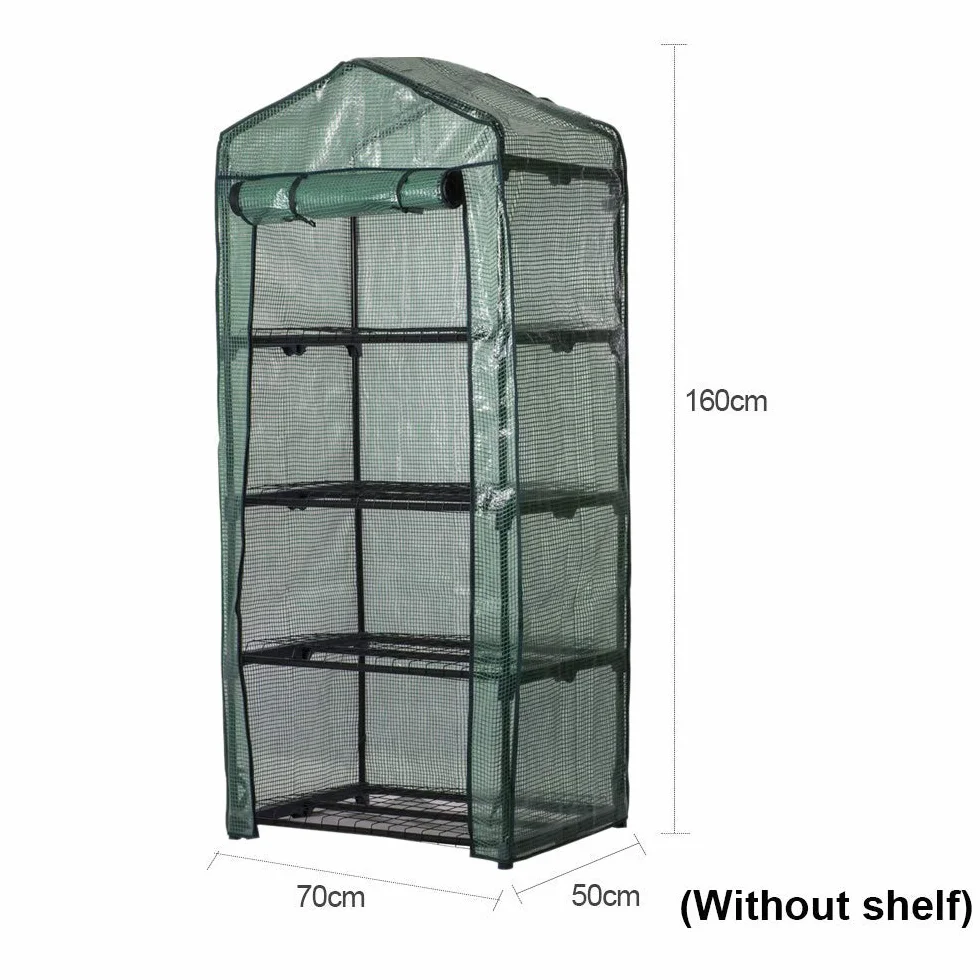N/U Copertura per Serra da Giardino, Telo Imperabile per Mini Serra in Plastica con Cerniera per Pianta Fiore Erba da Balcone Terrazza Esterno Casa (Non Include Serra e scaffale) 160x70x50cm