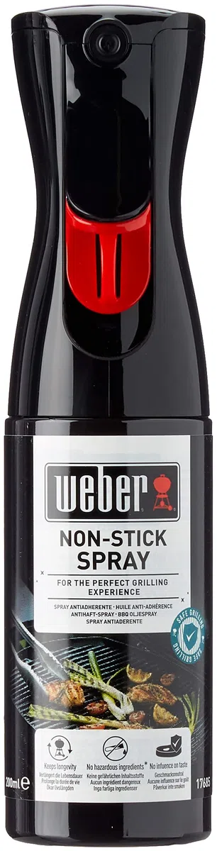 Weber 17685 Olio antiaderente per griglie & 17889 Spray Protettivo per ghisa, Nero