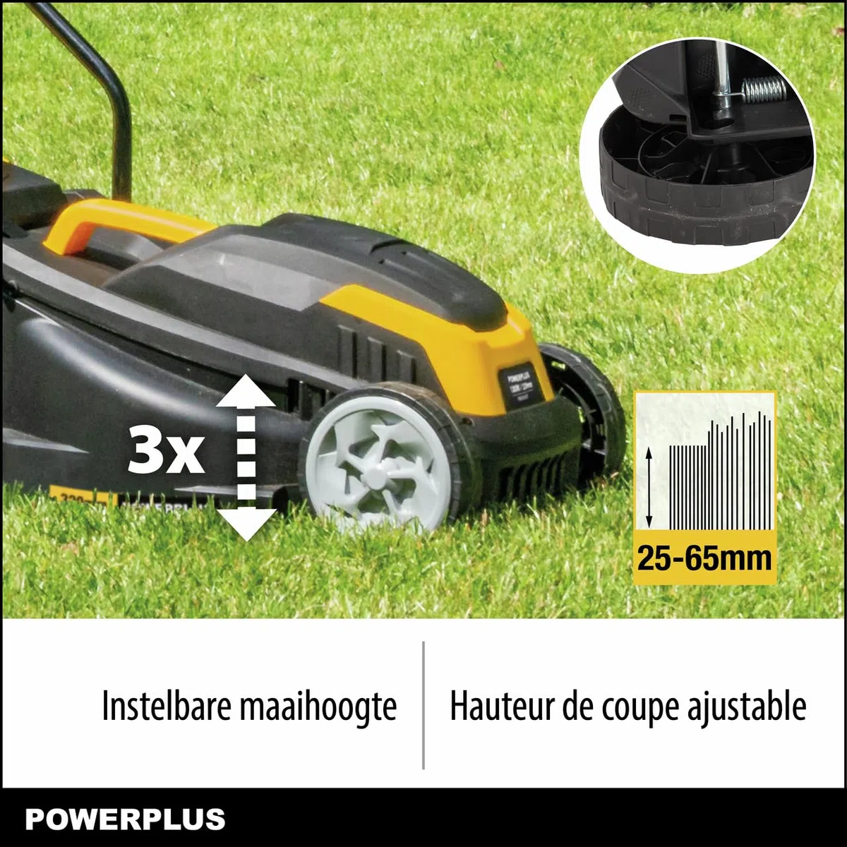 Powerplus Tosaerba elettrico e tagliaerba POWXG62205T – Tosaerba con diametro di 1300 W e 320 mm e tagliaerba con diametro di 250 W e 220 mm, attrezzi da giardino