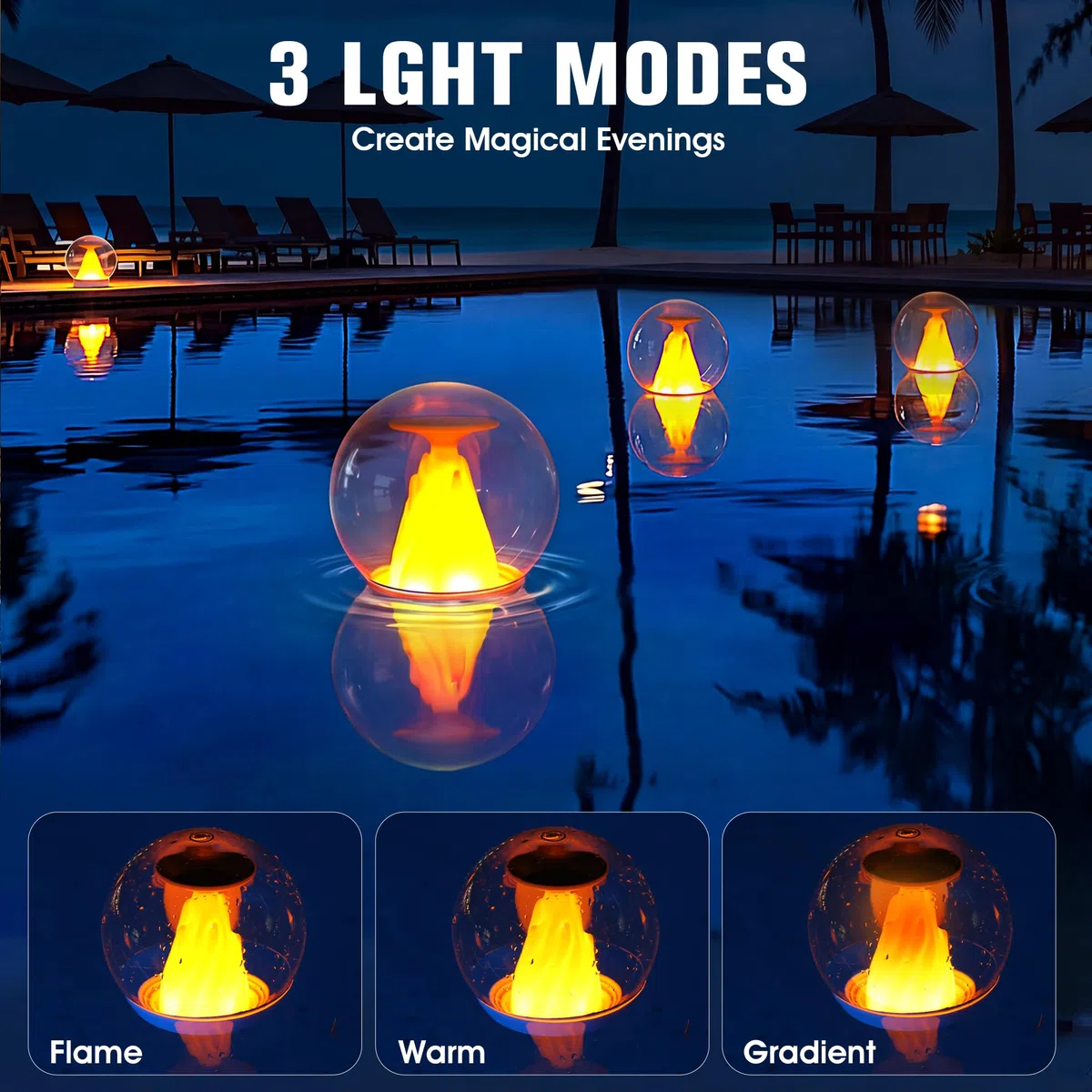 Luci galleggianti per piscina, 2026 a energia solare, luci per piscina che galleggiano, IP68, impermeabili, luci galleggianti a energia solare, accessori per piscine per feste e stagni