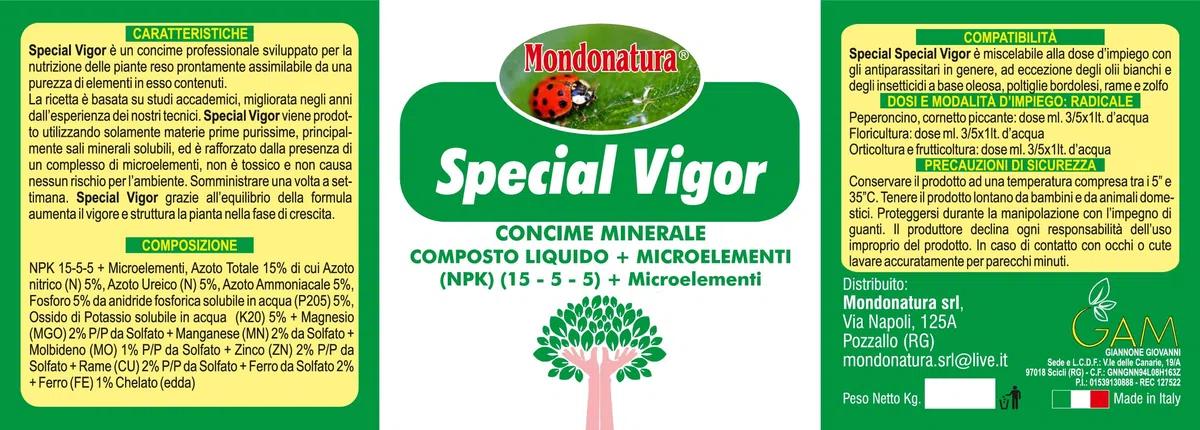 Fertilizzante – Concime Liquido Professionale Special Vigor Lt.10