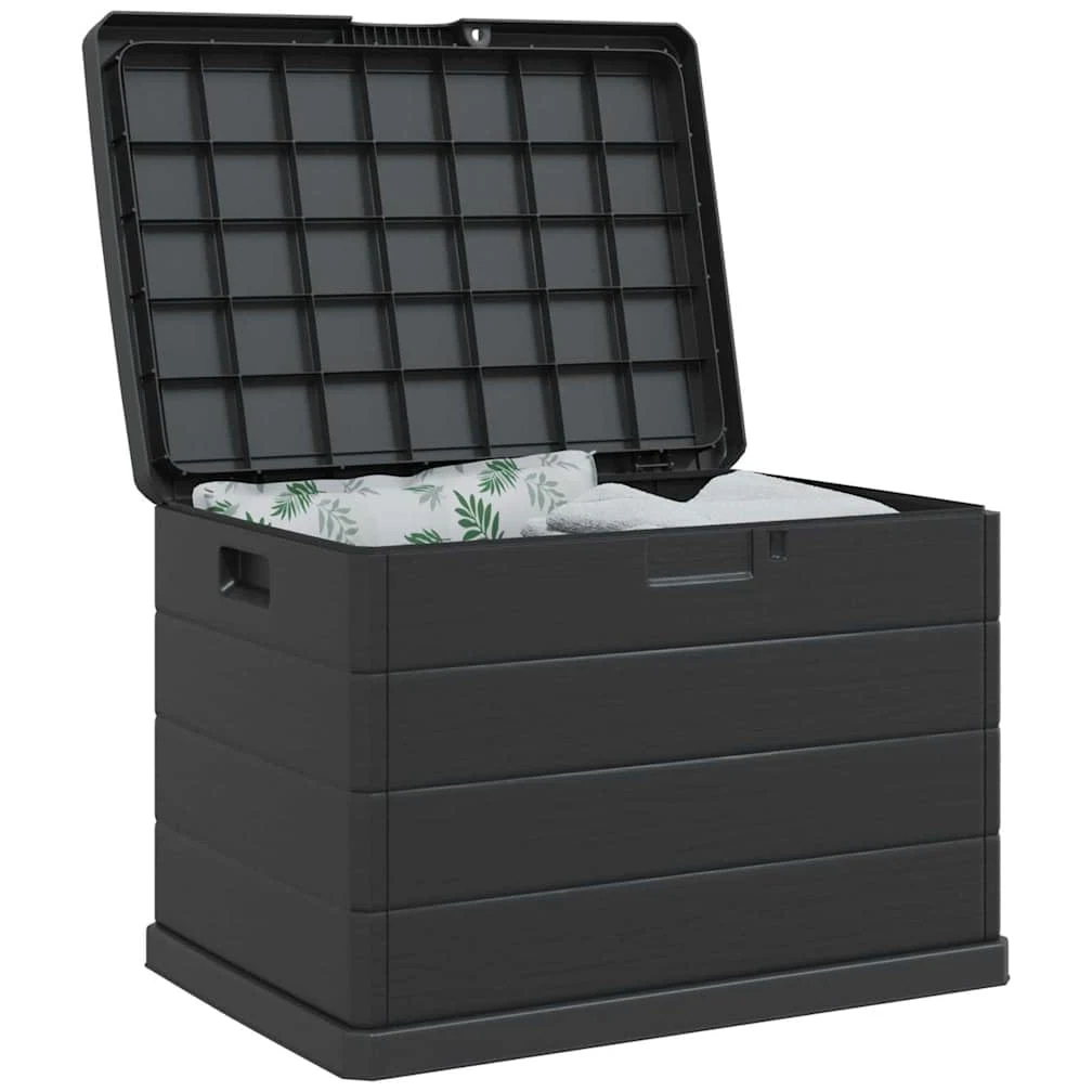 vidaXL Scatola di Stoccaggio per Giardino con archiviazione Antracite, Scatola di stoccaggio Rettangolare per Giardino e terrazzo, Un Organiser Moderno per Esterni
