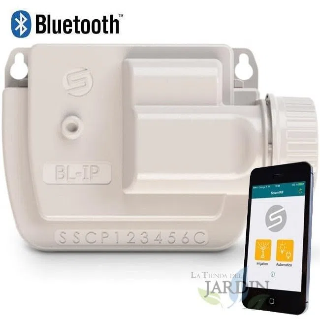 Suinga - Programmatore irrigazione a batterie Bluetooth BL-IP1 Solem, 1 stazione di irrigazione, funziona con elettrovalvole di irrigazione 9V, pronto per essere posizionato su archetto e programmato