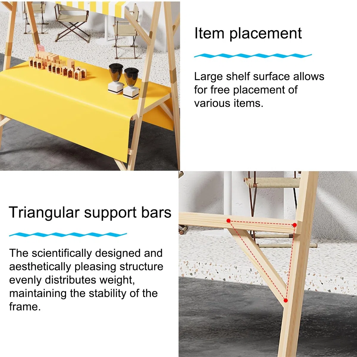 Carrello alimentare portatile con tettoia per Street Food & Event Sales - le Vendor Bancarella per festival, fiere e catering all'aperto