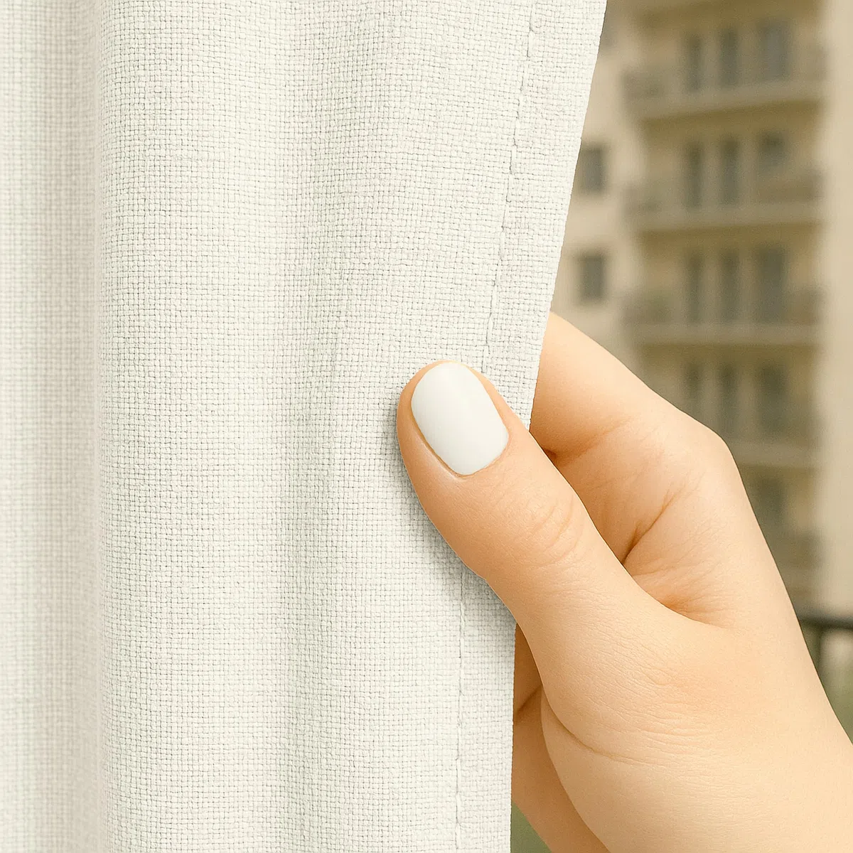 Byour3 -Tende Impermeabili per Esterno con Anelli in Metallo A Caduta Antimuffa - Tende Laterali Gazebo Oscuranti Tenda Parasole per Terrazzo Balcone Tela Solare Frangivista (Avorio, L.150x290H)