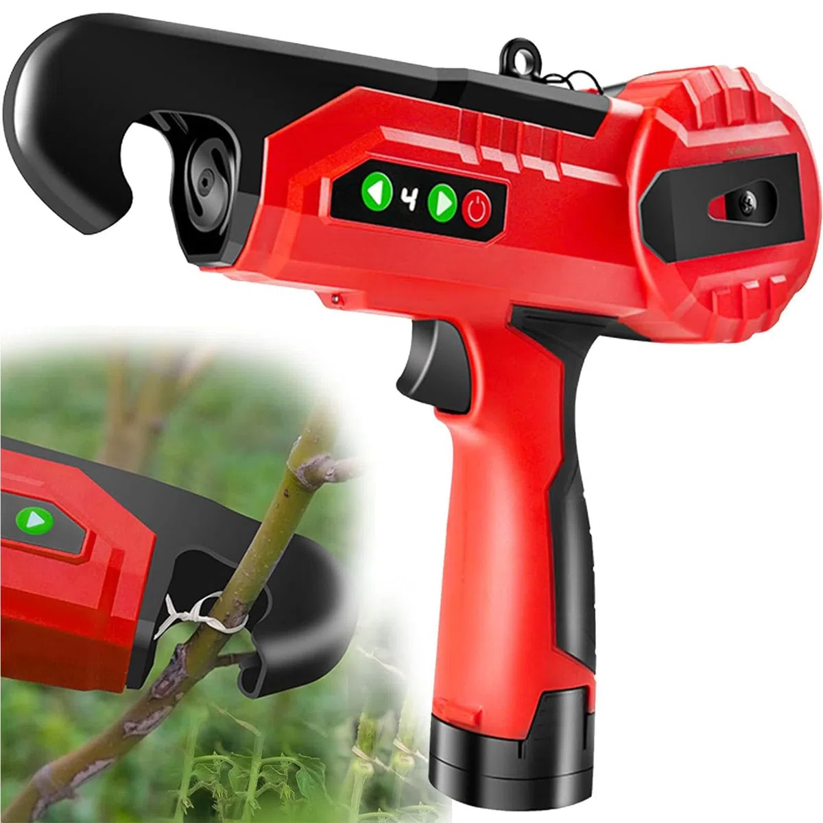 Legatrice elettrica per giardinaggio - Strumento di legatura automatica per viti e piante, strumento di fissaggio efficiente e portatile, attrezzatura da giardinaggio per vigneti