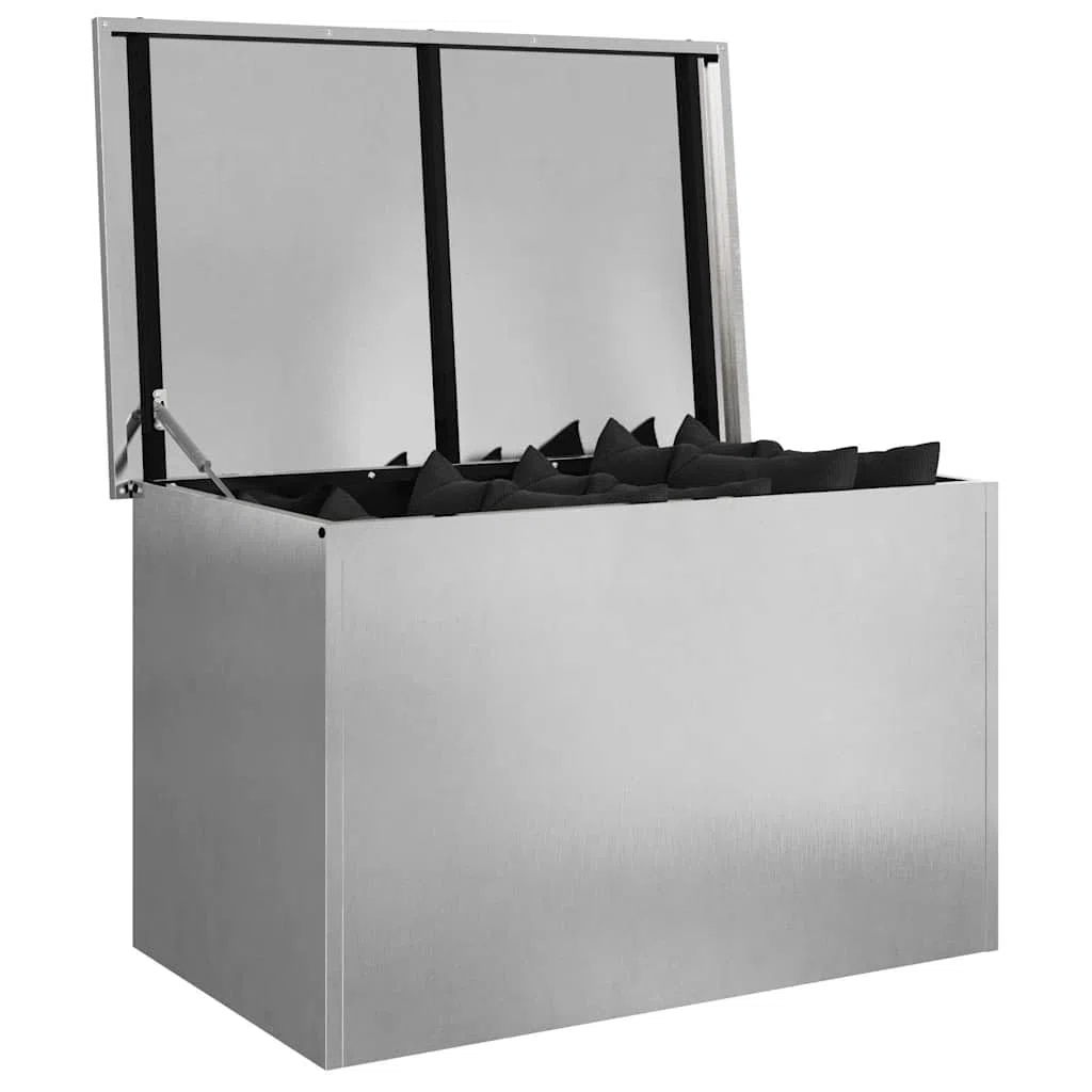Scatola di Stoccaggio Esterno Argento 80 x 50,5 x 50 cm Acciaio,Casa e Giardino,Immagazzinamento e organizzazione,Contenitori per Oggetti Domestici,15.6kg-874571