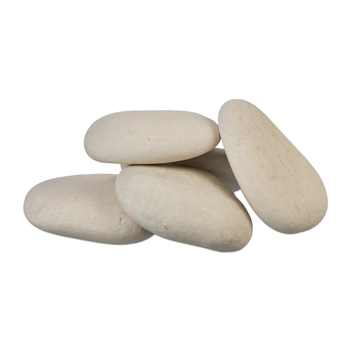 Relaxdays Sassi Piatti da Dipingere, 2 kg di Sassolini Decorativi, Pietre da Colorare, Ciottoli Giardino, Grigio Chiaro