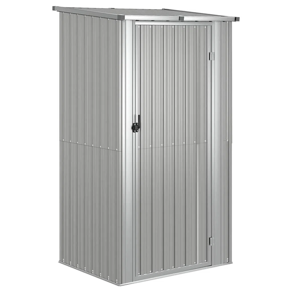 vidaXL Capanno da Giardino Grigio 118,5x97x209,5 cm in Acciaio Zincato