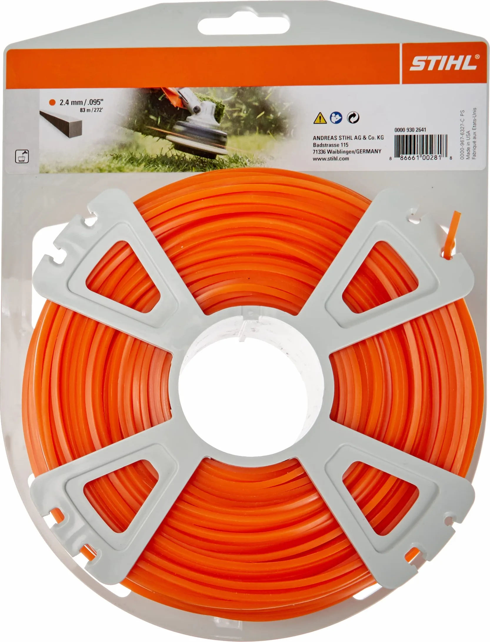 Stihl Line - Rotolo quadrato, 2,4 mm x 83 m