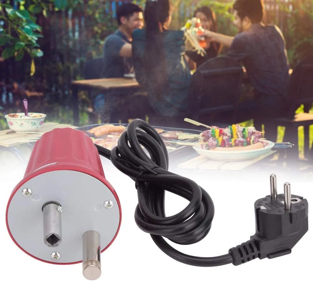 mumisuto Motore per Barbecue, FD801 Motore Girarrosto per Barbecue Motorino DC 220V 230V 240V Griglia Elettrica Barbecue Macchina Accessori per Barbecue all'aperto Strumento per Esterni