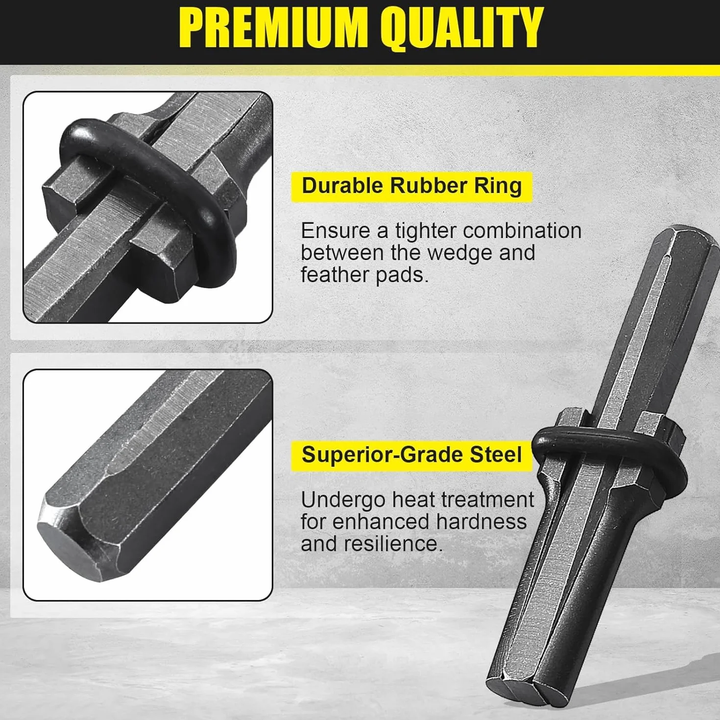 Cunei Pietre, 10 Pezzi Cuneo Di Pietra Cunei Di Spaccatura Di Roccia, 16mm 5/8" Cunei E Spessori Di Piuma Cuneo Da Incastro Cuneo Spaccapietre Strumento Spaccare La Pietra per Roccia, Granito, Cemento