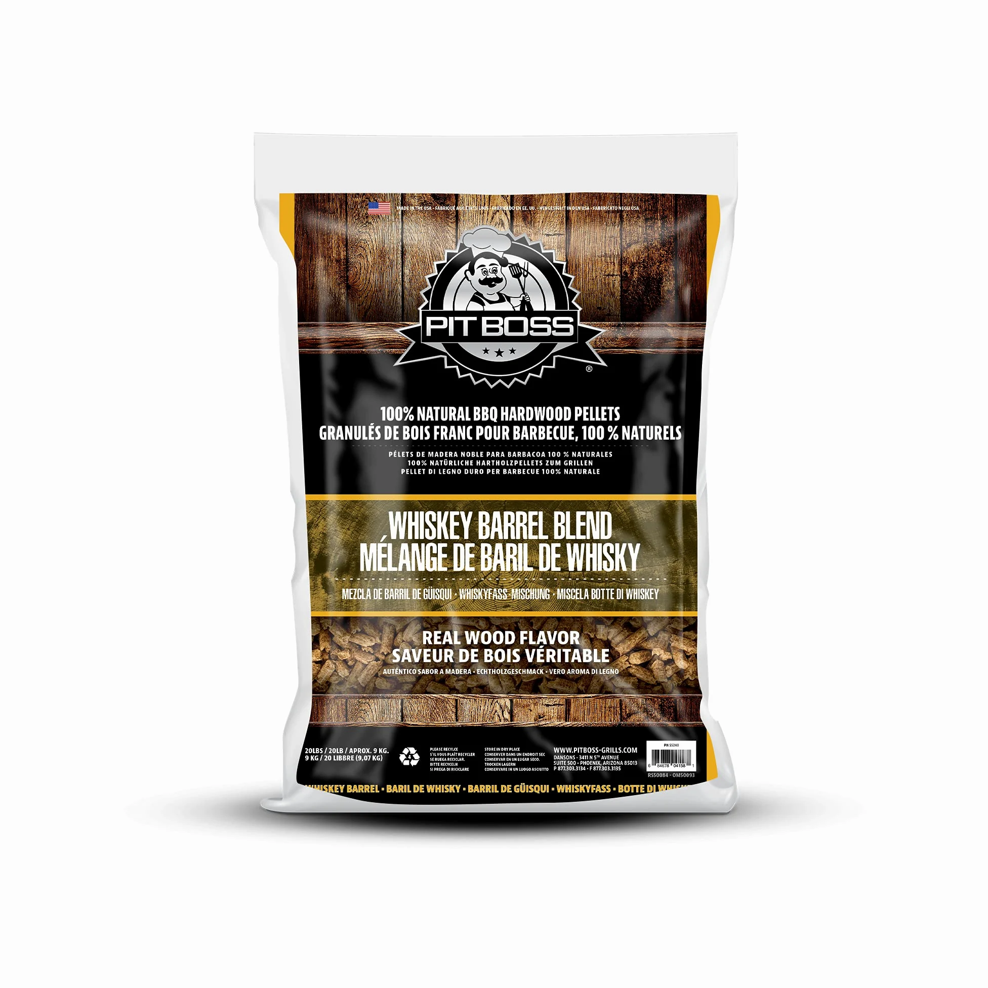 Pit Boss 20 libbre Whisky Barrel Blend Pellet di legno duro