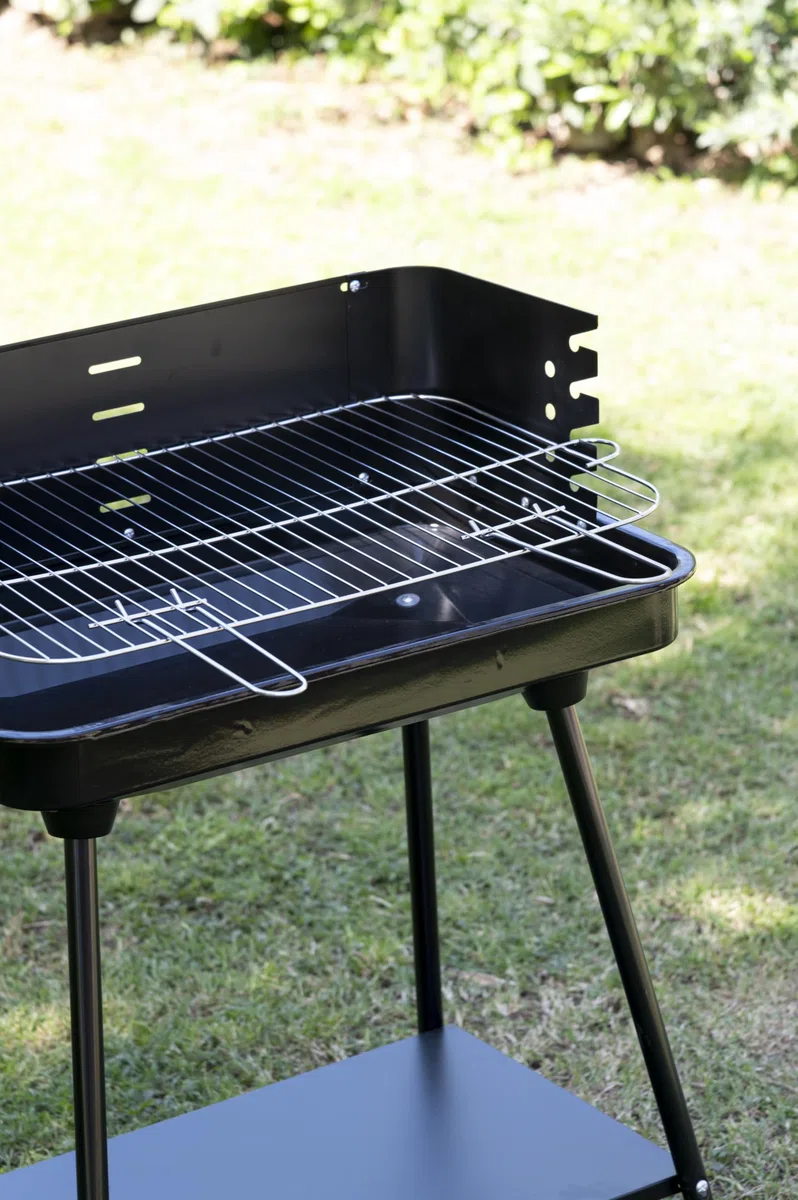 soriani Barbecue a Carbone Carbonella Rettangolare 58x38 cm Sun-Day Nero