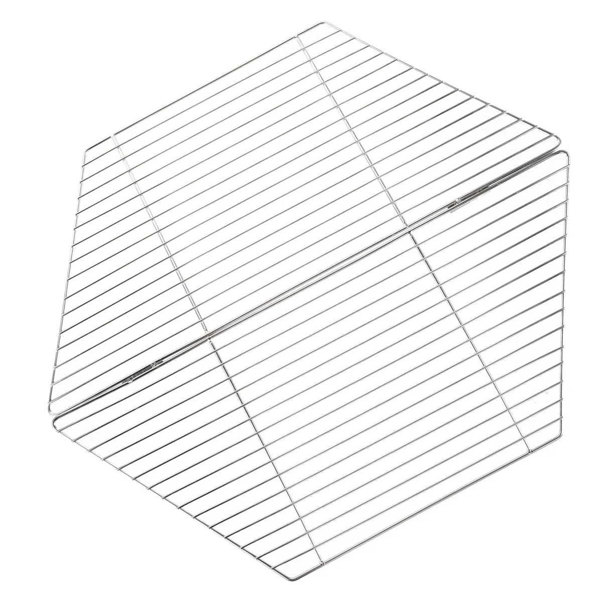 Griglia esagonale in acciaio inox, griglia multiuso per barbecue all'aperto, resistente al calore, perfetta per grigliare carne e verdure